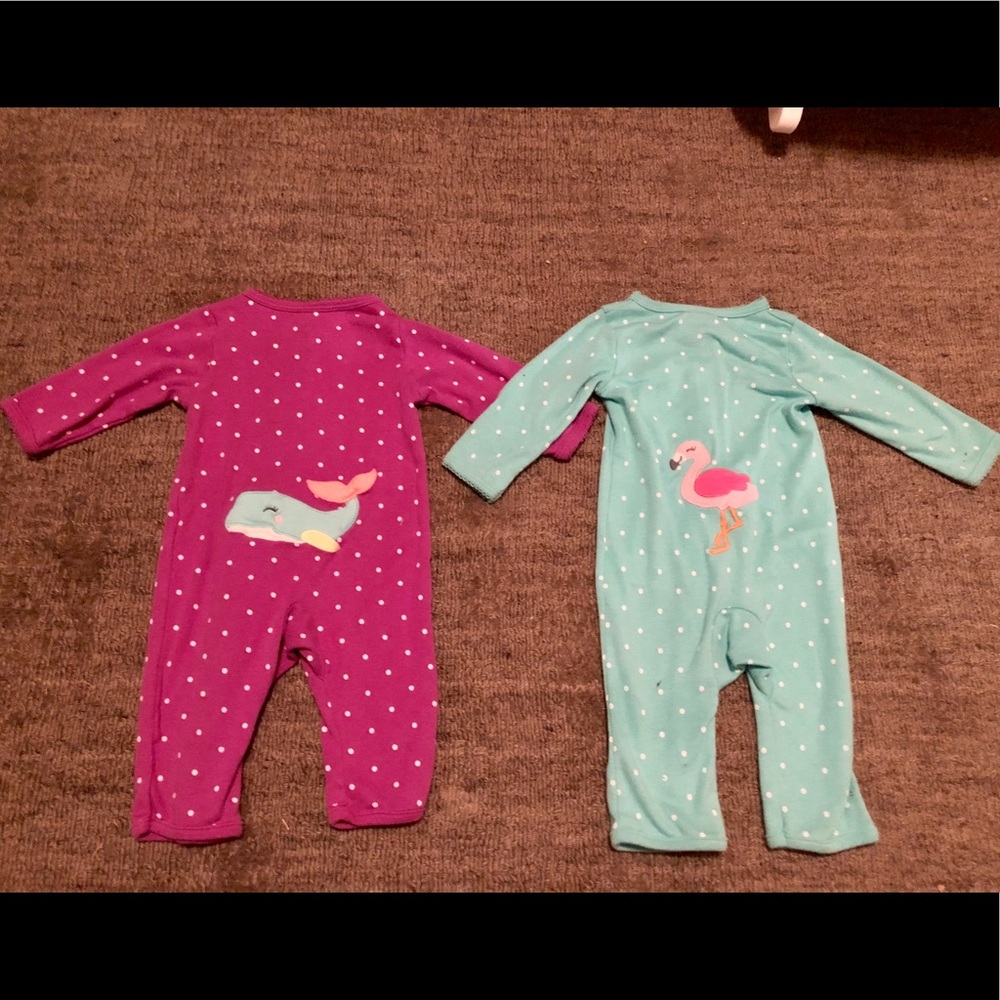 3 month baby one piece zip up set